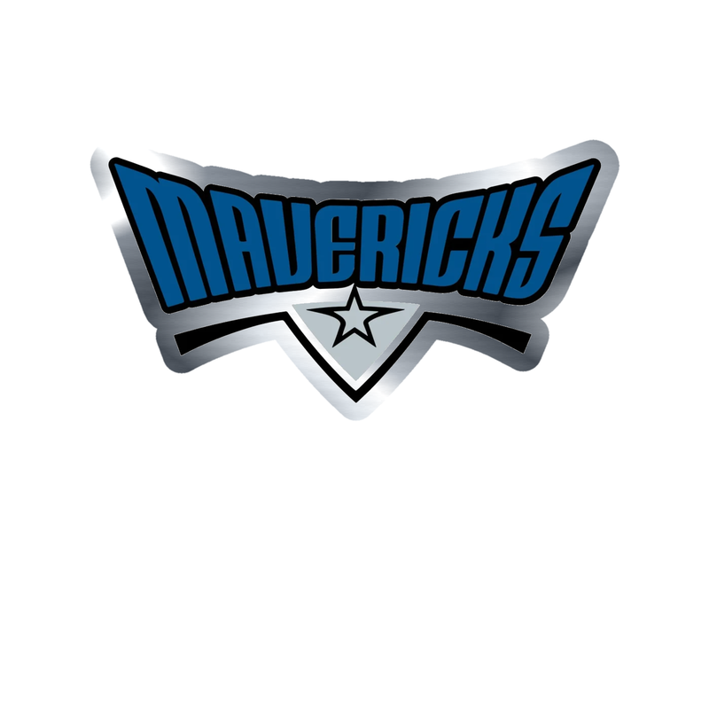 Dallas Mavericks - Mavericks - Silver Chrome Vinyl Sticker - Custom Size