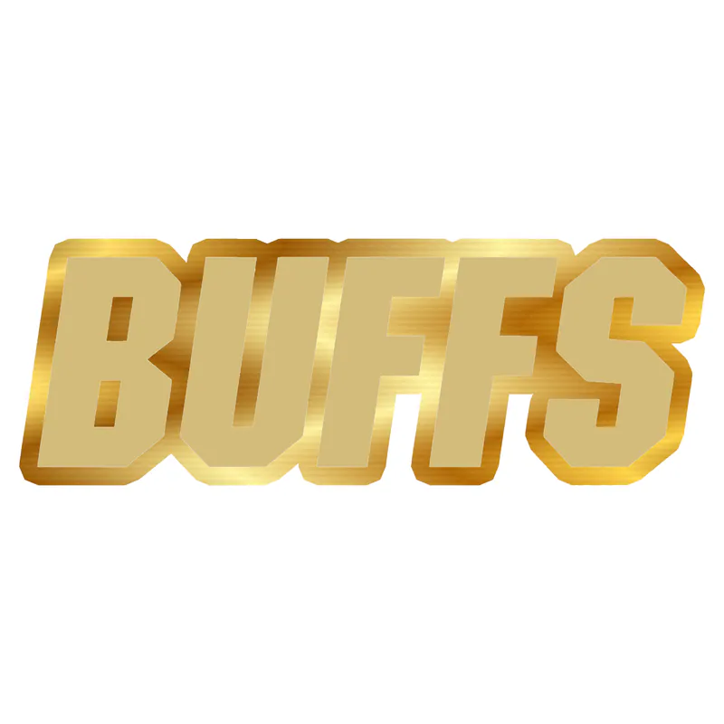 Colorado Buffaloes - Image 2 - Gold Chrome Vinyl Decal - Custom Size
