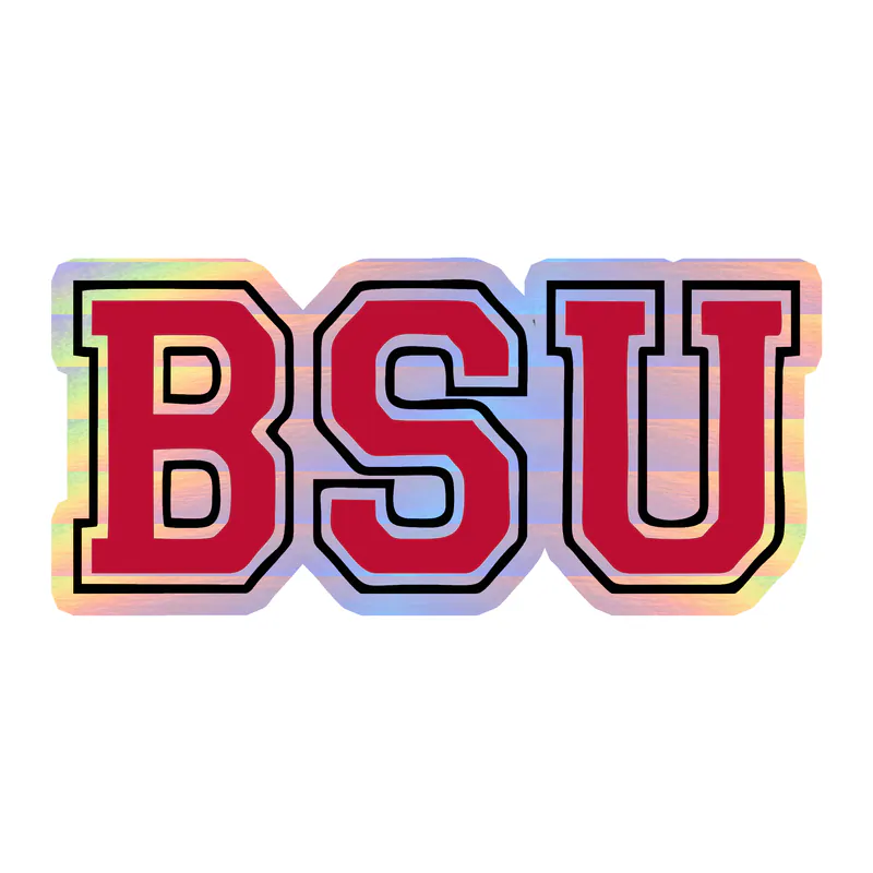 Ball State Cardinals - BSU - Holographic Vinyl Decal - Custom Size