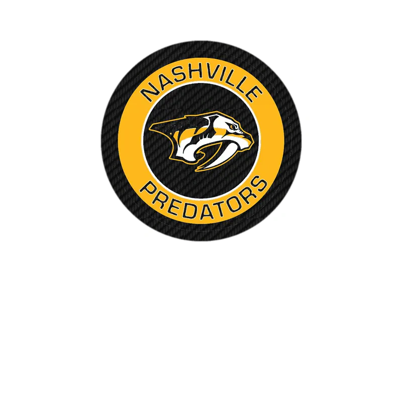 Nashville Predators - Circle With Name And Tiger - Carbon Fiber Vinyl Sticker - Custom Size