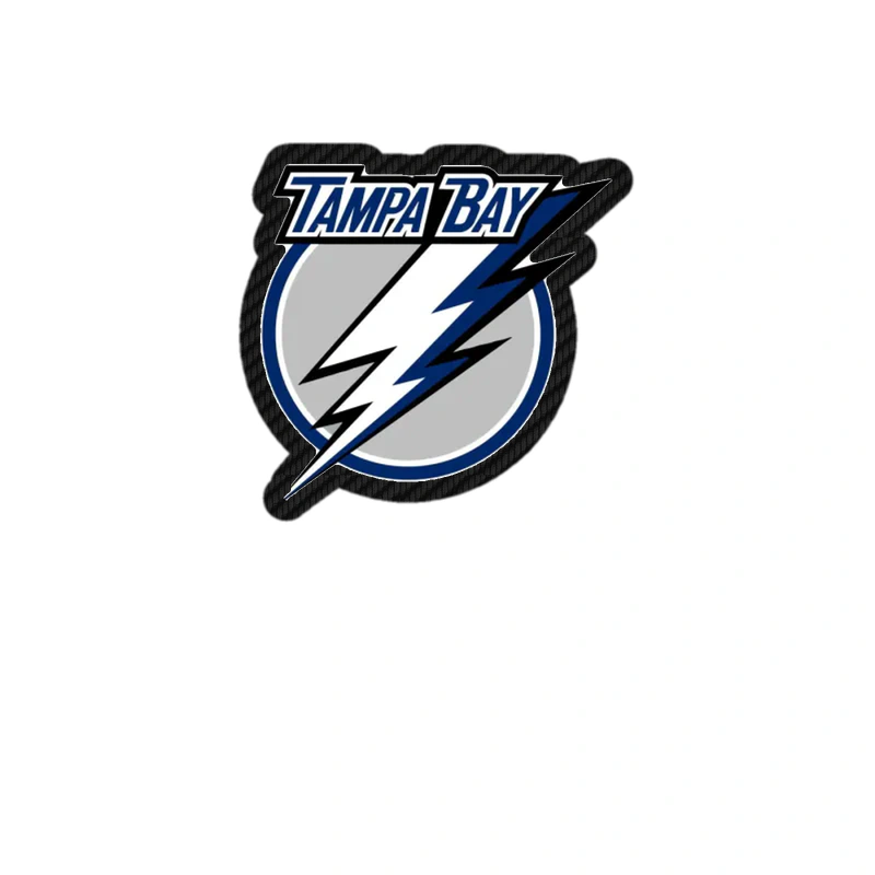 Tampa Bay Lightning - Circle Multi Color With Name - Carbon Fiber Vinyl Sticker - Custom Size