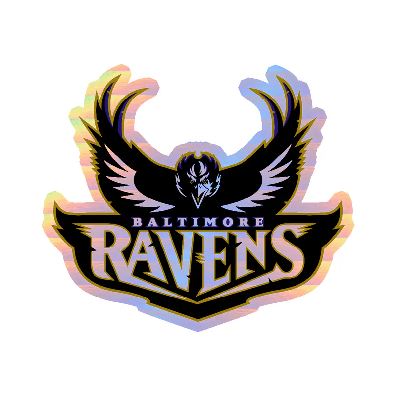 Baltimore Ravens - Image 2 - Holographic Vinyl Sticker - Custom Size
