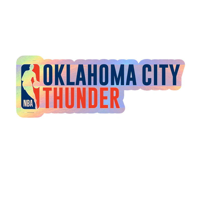 Oklahoma City Thunder - Image 11 - Holographic Vinyl Sticker - Custom Size