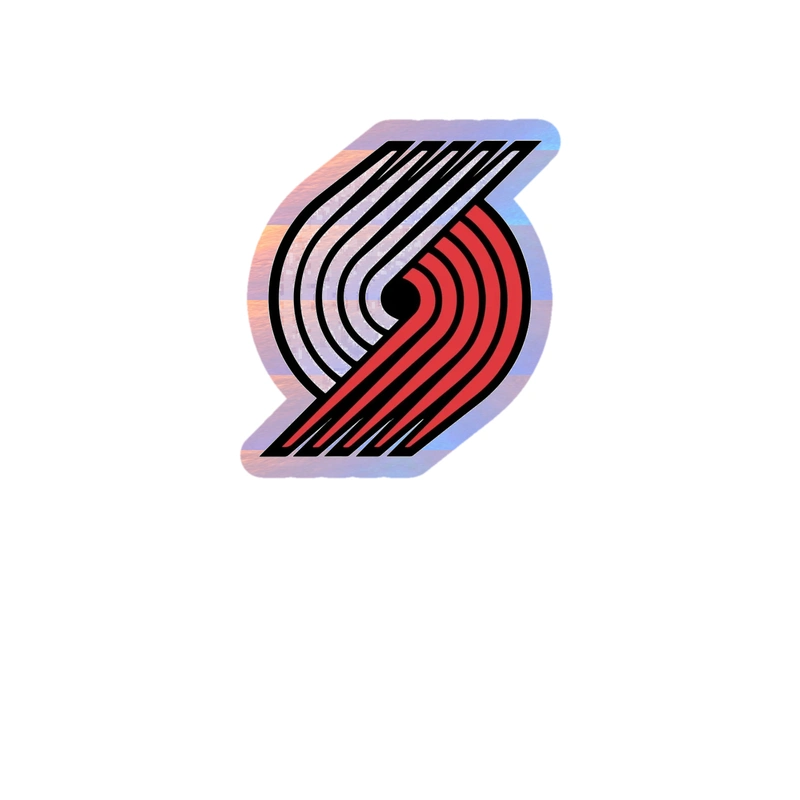 Portland Trail Blazers - Image 2 - Holographic Vinyl Sticker - Custom Size