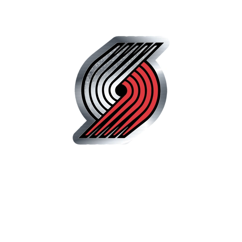 Portland Trail Blazers - Image 2 - Silver Chrome Vinyl Sticker - Custom Size