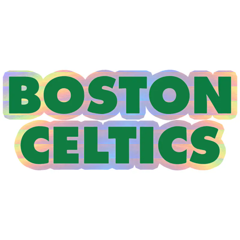 Boston Celtics - Name - Holographic Vinyl Sticker - Custom Size