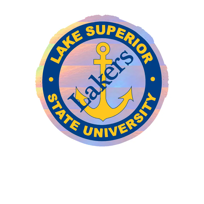 Lake Superior State University Holographic Vinyl Decal - Custom Size