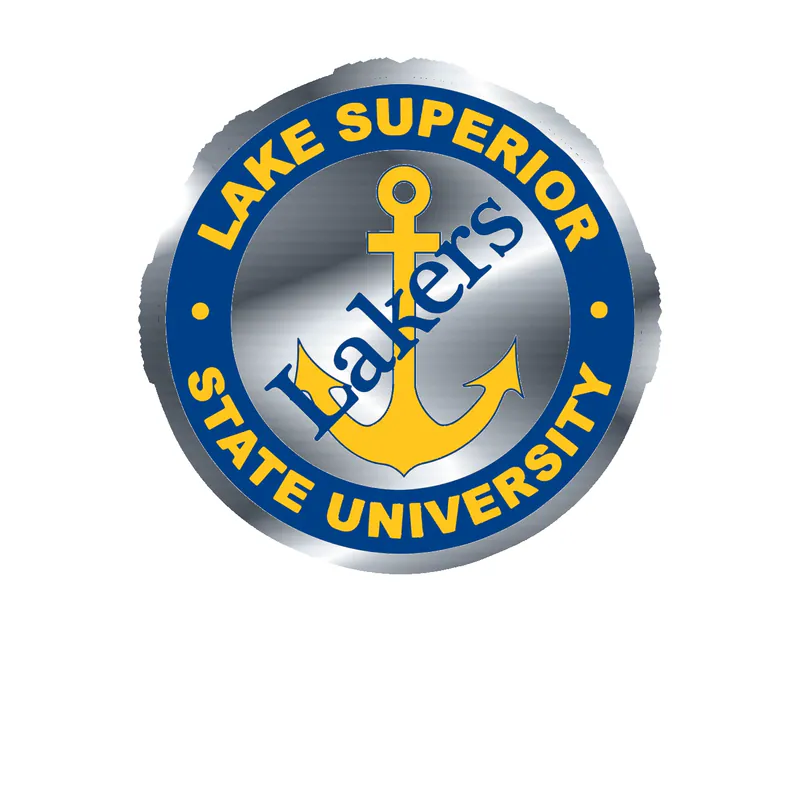 Lake Superior State University Silver Chrome Vinyl Decal - Custom Size
