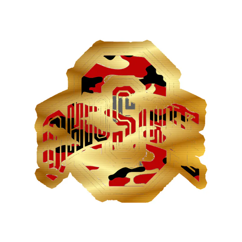Ohio State Buckeyes - Image 2 - Gold Chrome Vinyl Decal - Custom Size