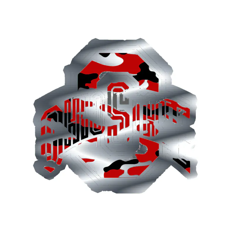 Ohio State Buckeyes - Image 2 - Silver Chrome Vinyl Decal - Custom Size