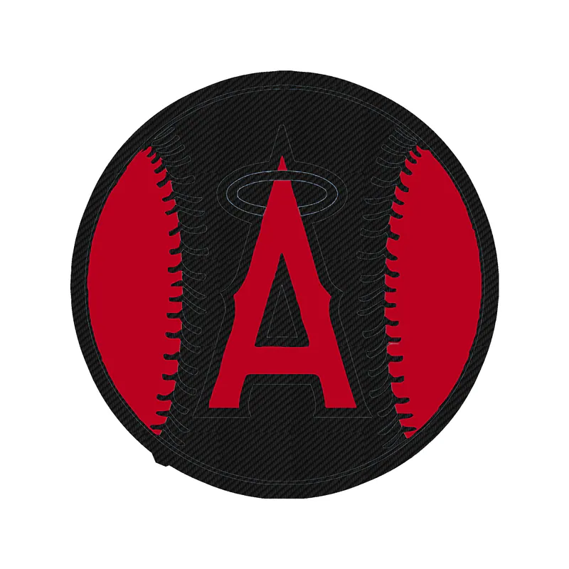 Los Angeles Angels - Baseball - Carbon Fiber Vinyl Sticker - Custom Size