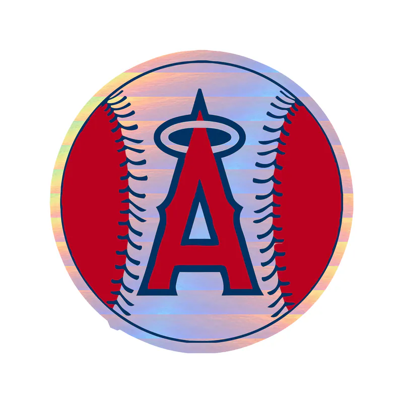 Los Angeles Angels - Baseball - Holographic Vinyl Sticker - Custom Size