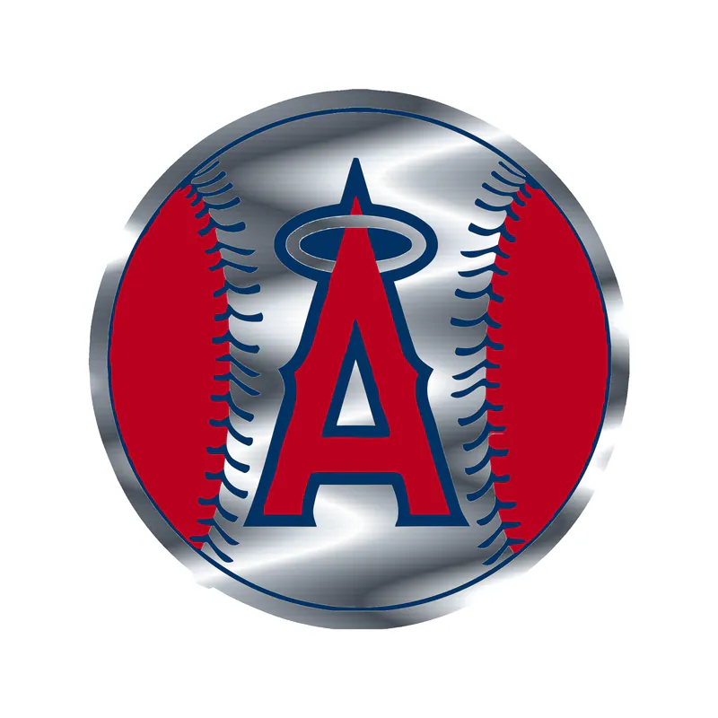 Los Angeles Angels - Baseball - Silver Chrome Vinyl Sticker - Custom Size