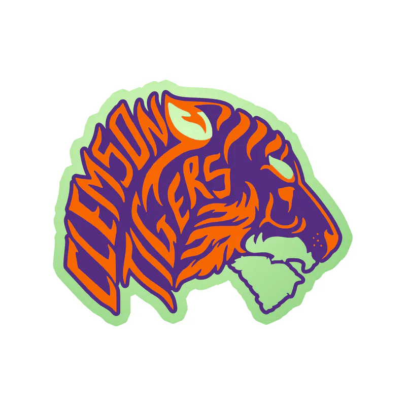 Clemson Tigers - Image 2 - Glow in the Dark Vinyl Decal - Custom Size