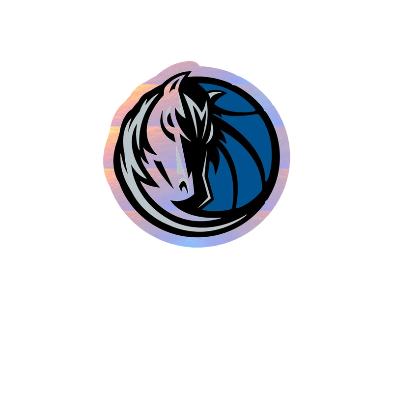 Dallas Mavericks - Half Horse Half Basketball - Holographic Vinyl Sticker - Custom Size