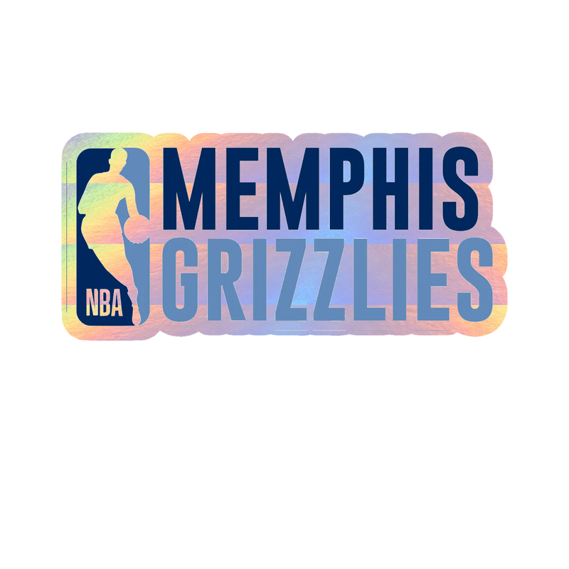 Memphis Grizzlies - Image 8 - Holographic Vinyl Sticker - Custom Size