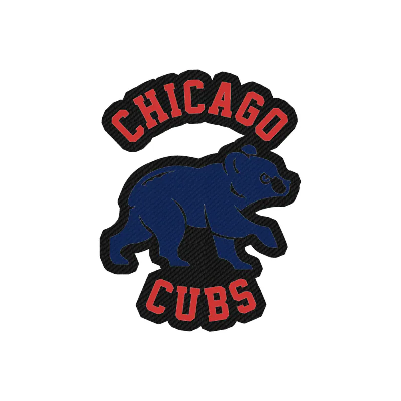 Chicago Cubs - Cubs With Name - Carbon Fiber Vinyl Sticker - Custom Size