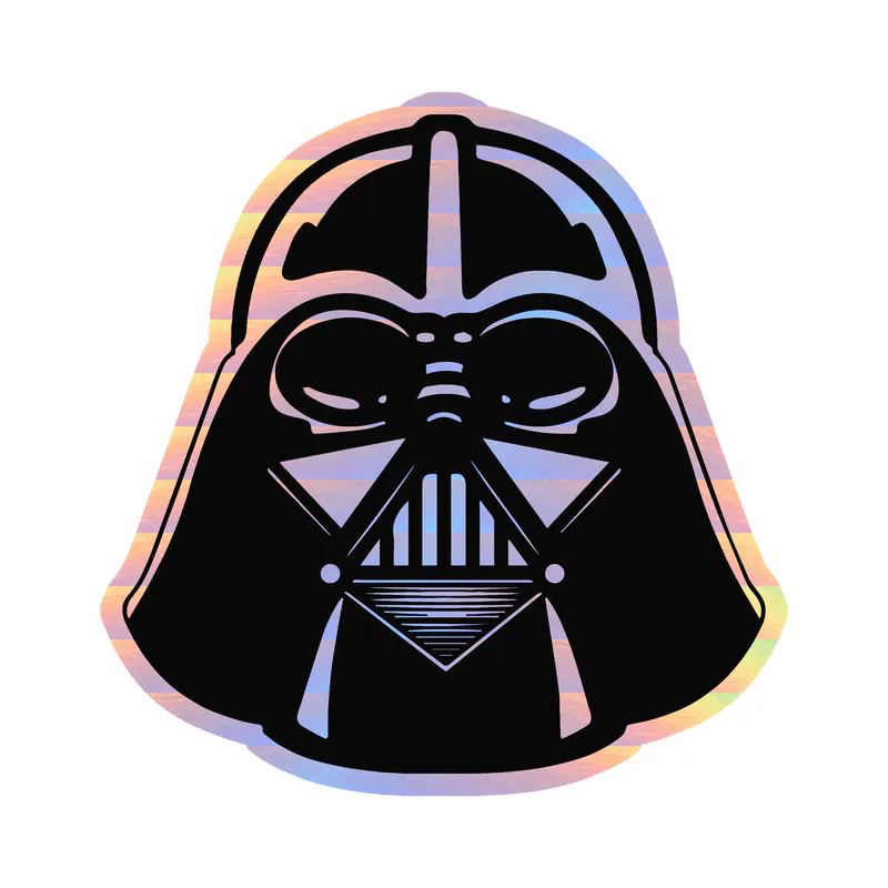 Darth Vader Holographic Vinyl Sticker - Custom Size