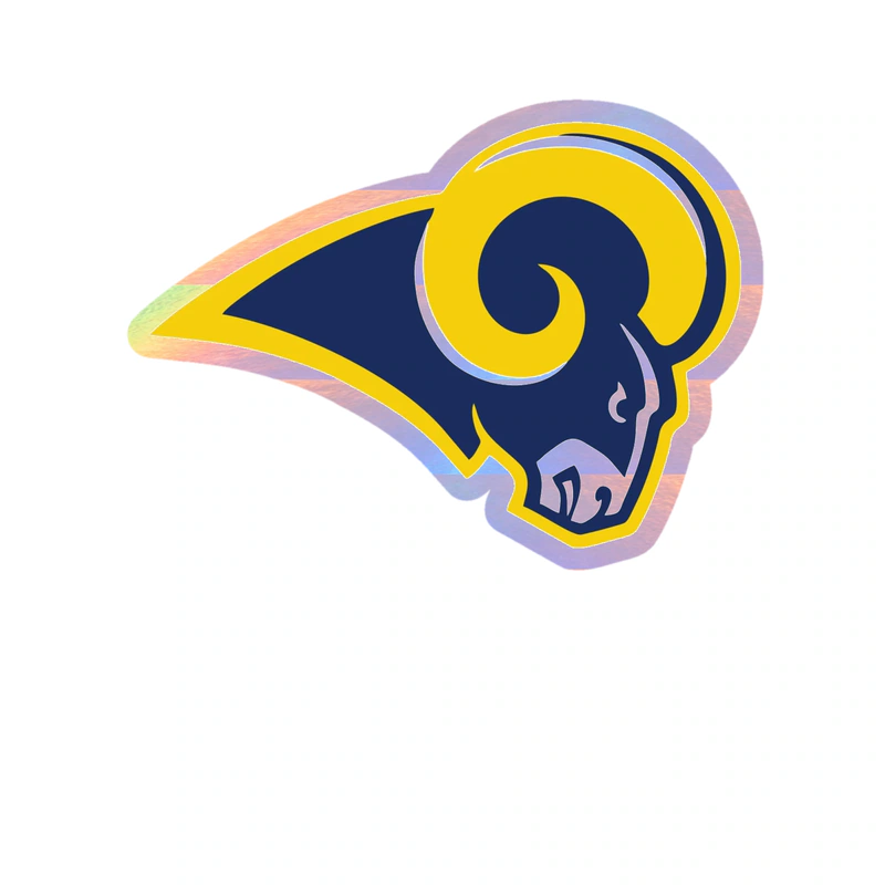 Los Angeles Rams - Image 1 - Holographic Vinyl Sticker - Custom Size