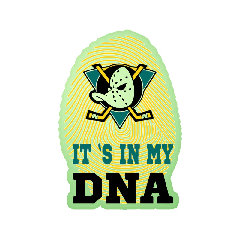 Anaheim Ducks - DNA - Glow in the Dark Vinyl Sticker - Custom Size