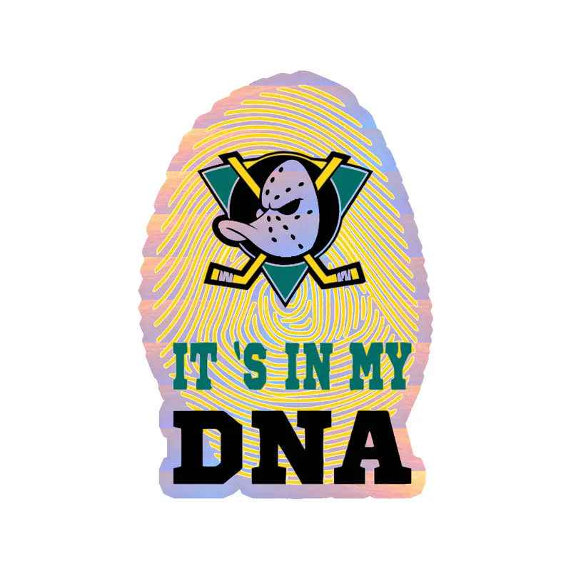 Anaheim Ducks - DNA - Holographic Vinyl Sticker - Custom Size