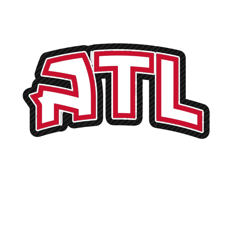 Atlanta Hawks - ATL - Carbon Fiber Vinyl Sticker - Custom Size