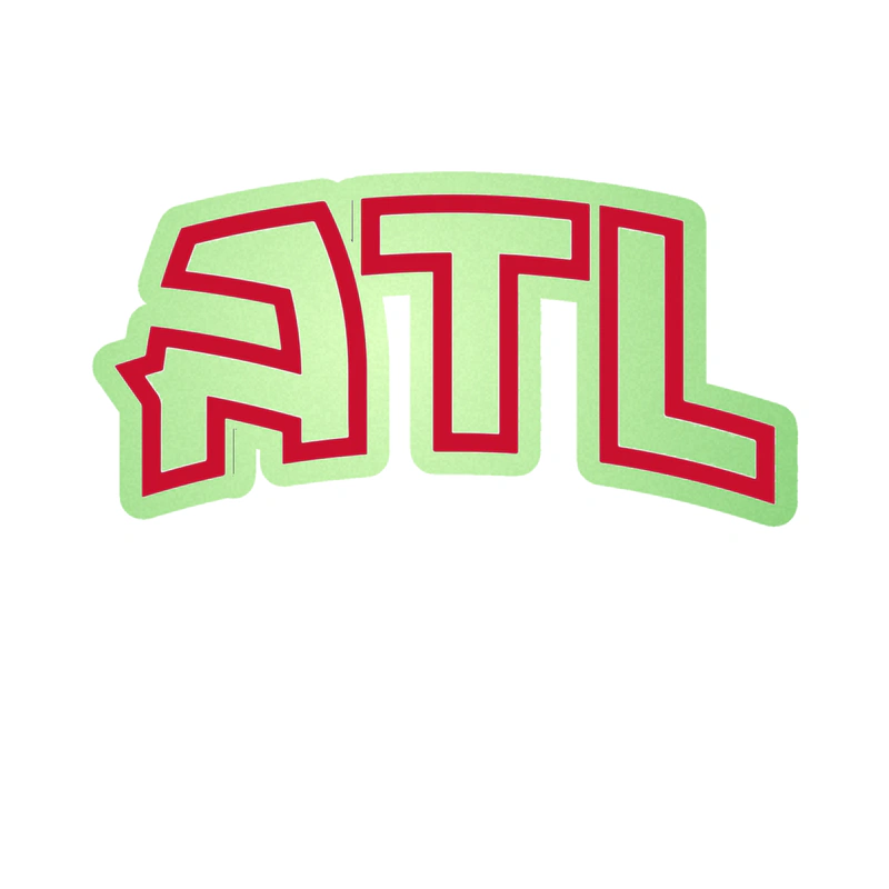 Atlanta Hawks - ATL - Glow in the Dark Vinyl Sticker - Custom Size