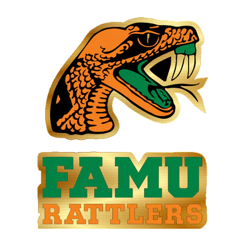 FAMU Rattlers Gold Chrome Vinyl Decal - Custom Size