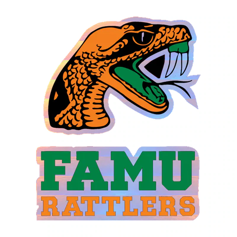 FAMU Rattlers Holographic Vinyl Decal - Custom Size
