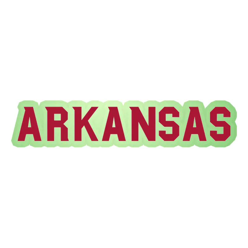 Arkansas Razorbacks - Image 1 - Glow in the Dark Vinyl Decal - Custom Size