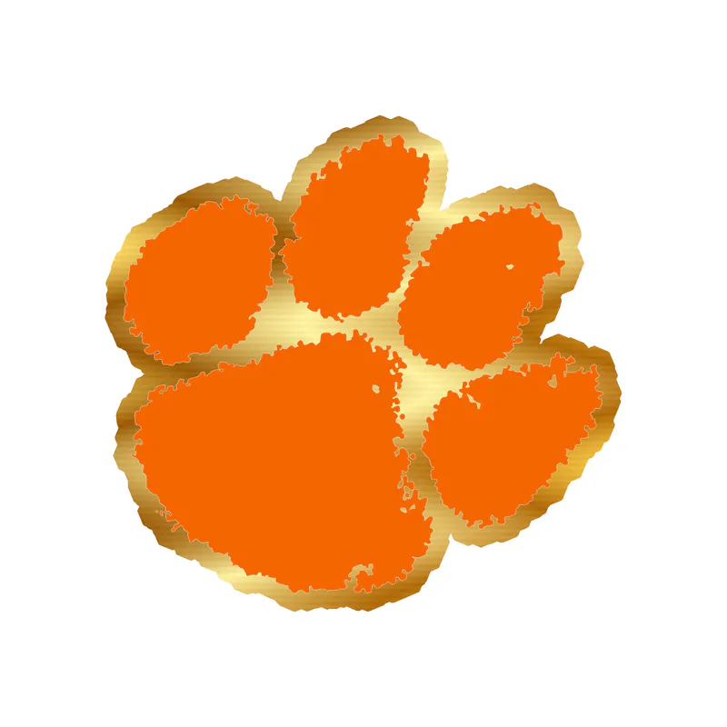 Clemson Tigers - Image 4 - Gold Chrome Vinyl Decal - Custom Size