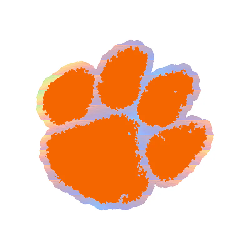 Clemson Tigers - Image 4 - Holographic Vinyl Decal - Custom Size