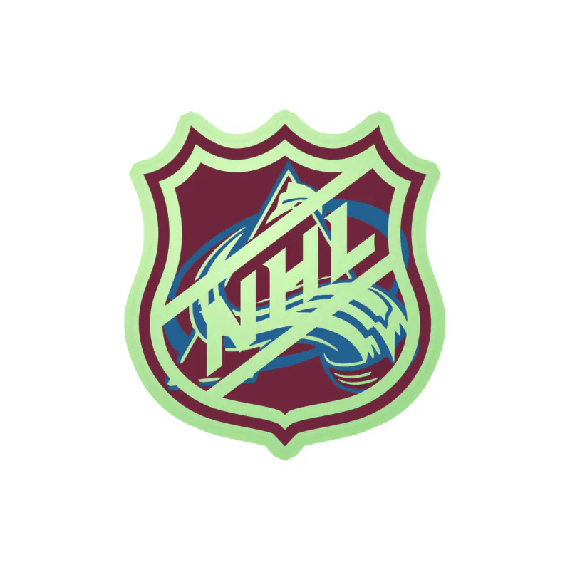 Colorado Avalanche - NHL Logo- Glow in the Dark Vinyl Sticker - Custom Size