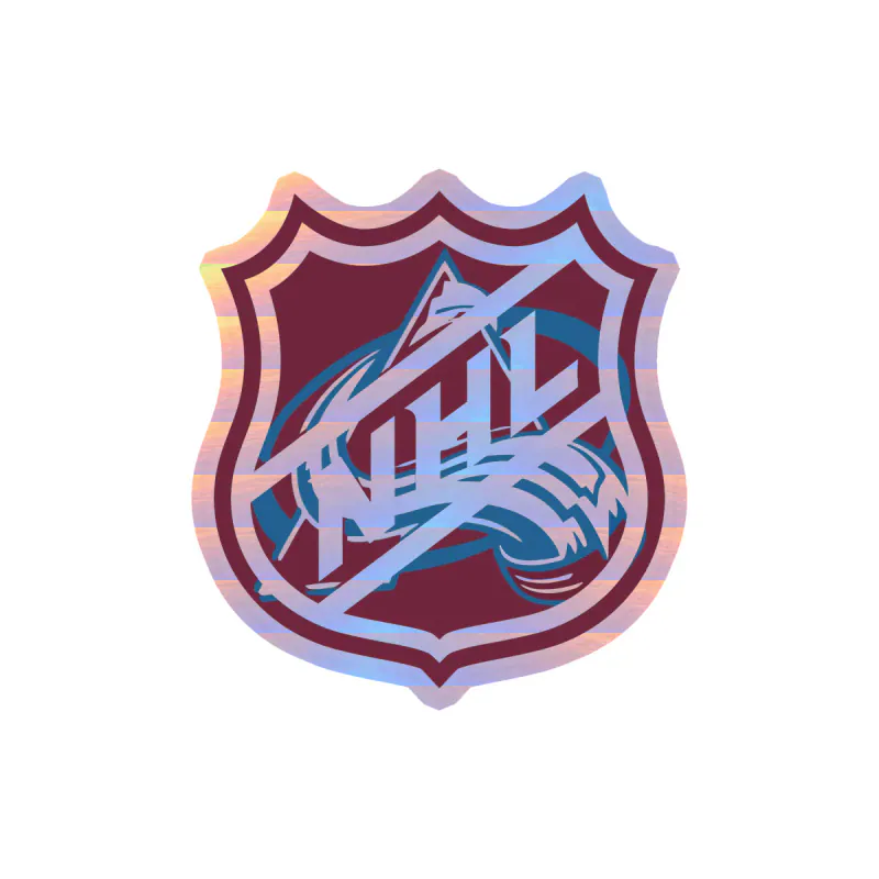 Colorado Avalanche - NHL Logo- Holographic Vinyl Sticker - Custom Size
