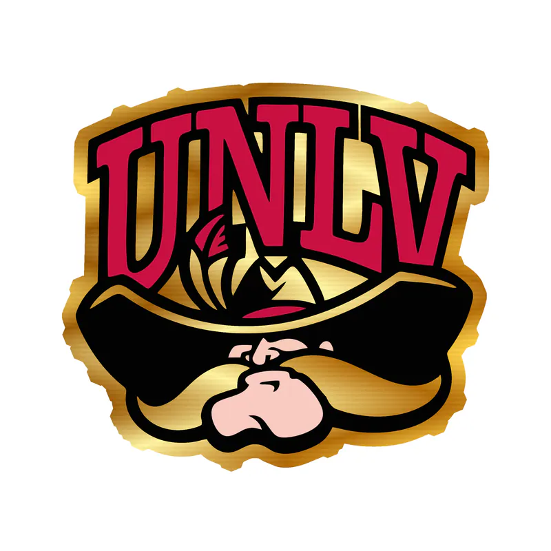 UNLV - Image 2 - Gold Chrome Vinyl Decal - Custom Size