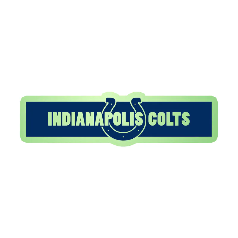 Indianapolis Colts - Rectangle - Glow in the Dark Vinyl Sticker - Custom Size