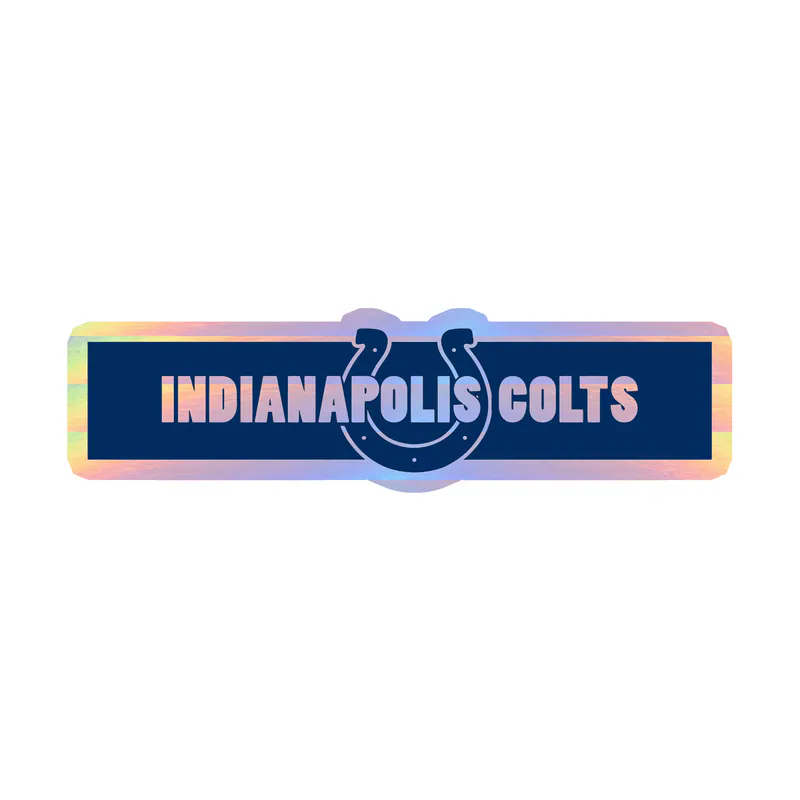 Indianapolis Colts - Rectangle - Holographic Vinyl Sticker - Custom Size