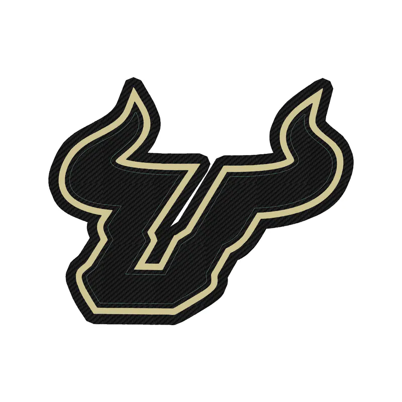 USF Bulls - Image 2 - Carbon Fiber Vinyl Decal - Custom Size
