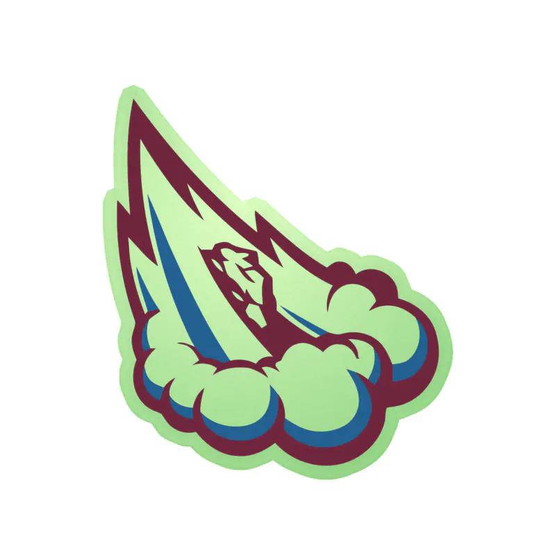 Colorado Avalanche - Cloud - Glow in the Dark Vinyl Sticker - Custom Size