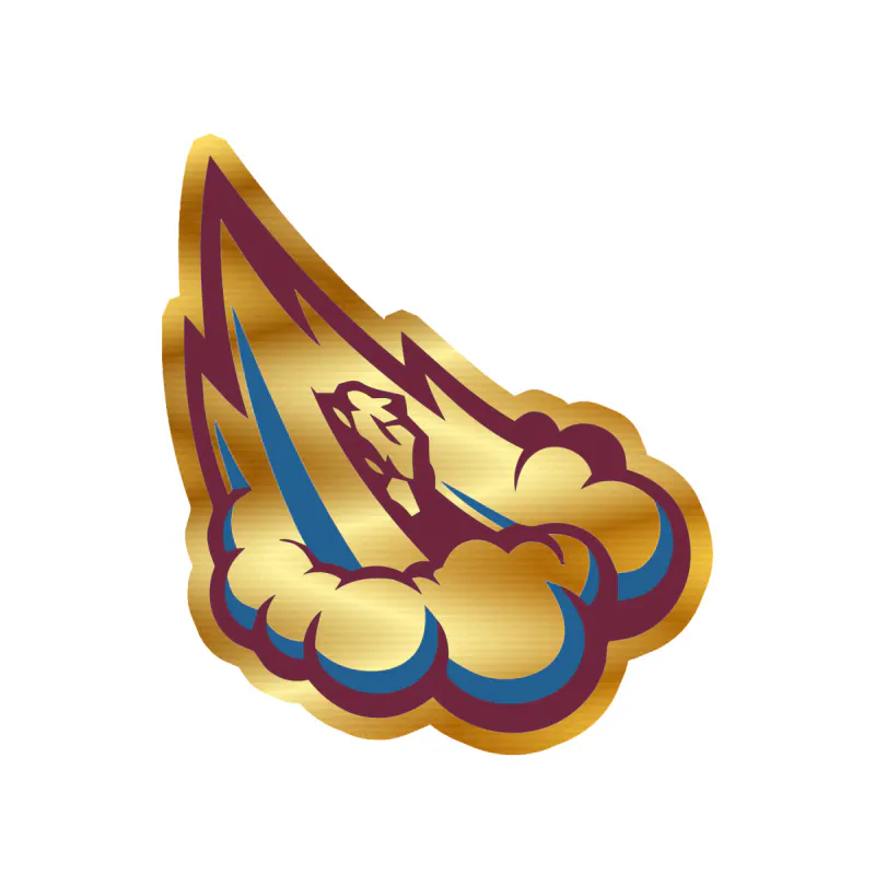 Colorado Avalanche - Cloud - Gold Chrome Vinyl Sticker - Custom Size