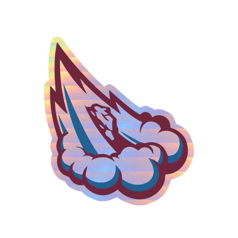Colorado Avalanche - Cloud - Holographic Vinyl Sticker - Custom Size
