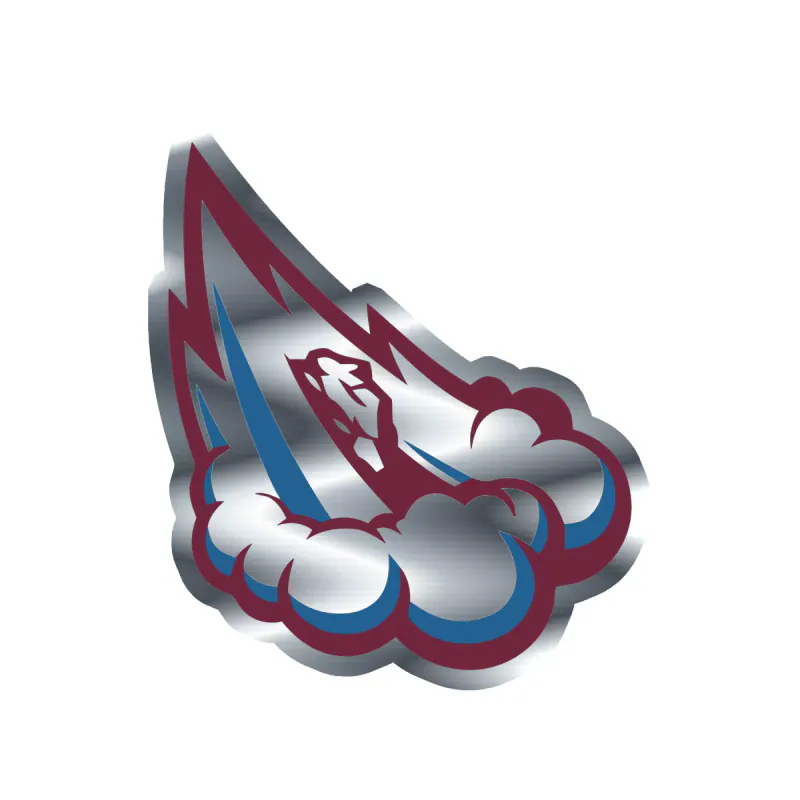 Colorado Avalanche - Cloud - Silver Chrome Vinyl Sticker - Custom Size