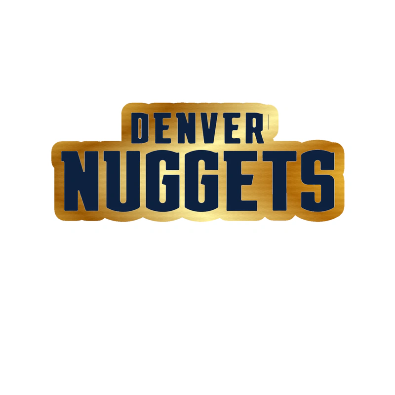 Denver Nuggets - Image 3 - Gold Chrome Vinyl Sticker - Custom Size
