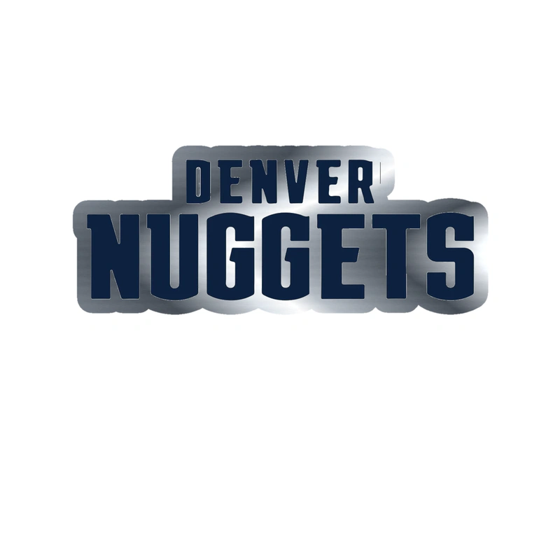 Denver Nuggets - Image 3 - Silver Chrome Vinyl Sticker - Custom Size