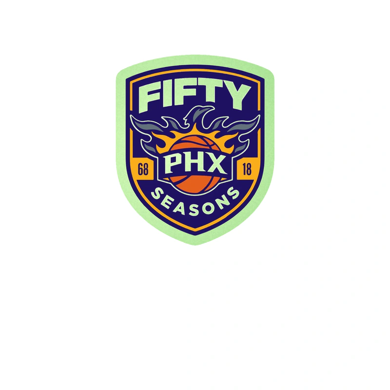 Phoenix Suns - Image 1 - Glow in the Dark Vinyl Sticker - Custom Size