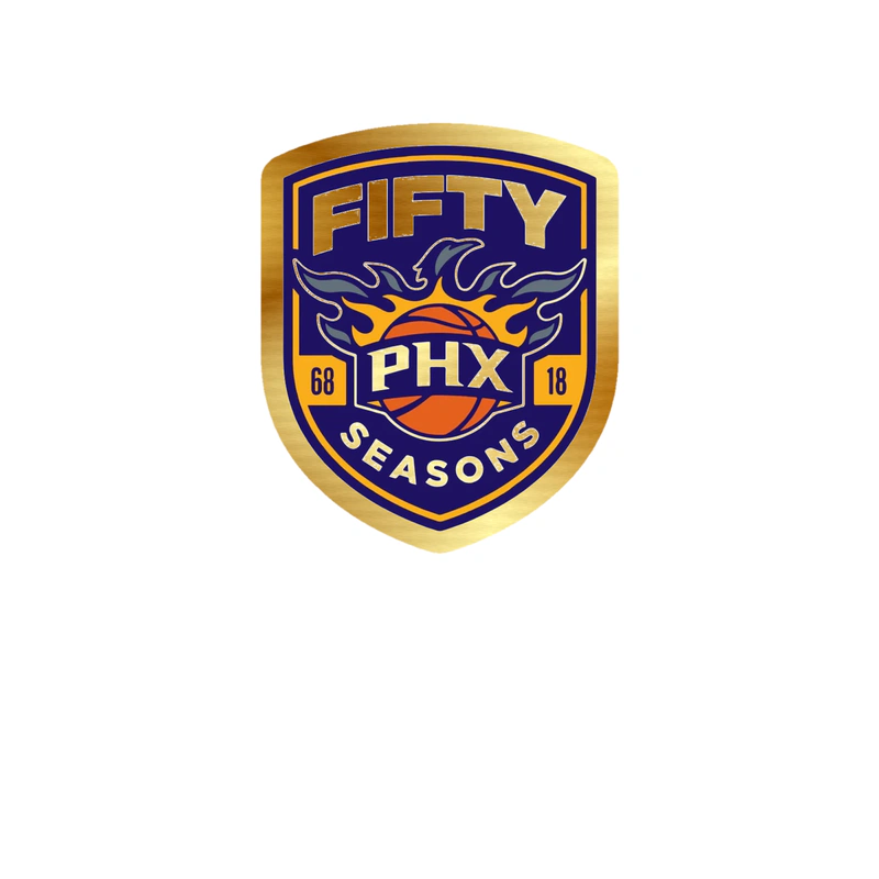 Phoenix Suns - Image 1 - Gold Chrome Vinyl Sticker - Custom Size