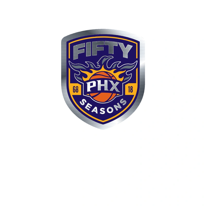 Phoenix Suns - Image 1 - Silver Chrome Vinyl Sticker - Custom Size