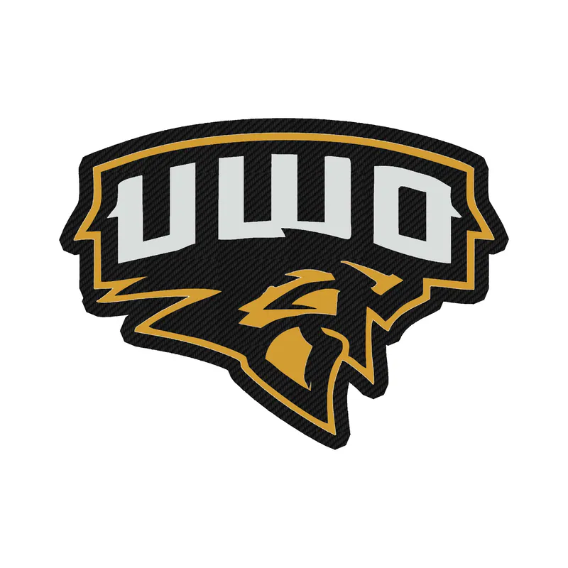 University of Wisconsin Oshkosh Carbon Fiber Vinyl Decal - Custom Size
