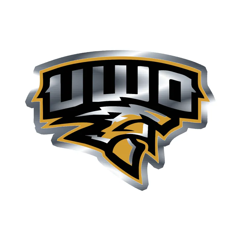 University of Wisconsin Oshkosh Silver Chrome Vinyl Decal - Custom Size