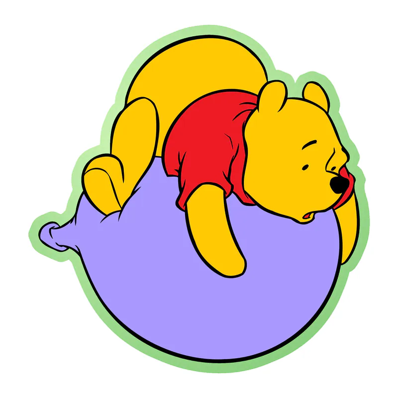 Winnie The Pooh - Glow in the Dark Vinyl Sticker - Custom Size